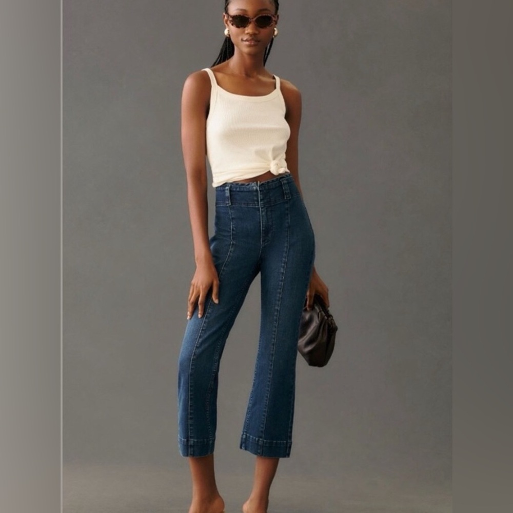 Anthropologie Pilcro 70’s High Rise crop Jeans women’s Size 31